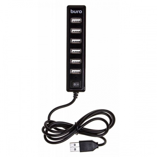 Разветвитель USB 2.0 Buro BU-HUB7-1.0-U2.0 Black фото 2