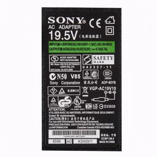Блок питания для ноутбука Sony VGP-AC19V35 (19.5V/4.7A/90W/6.5х4.4 с иглой) фото 2