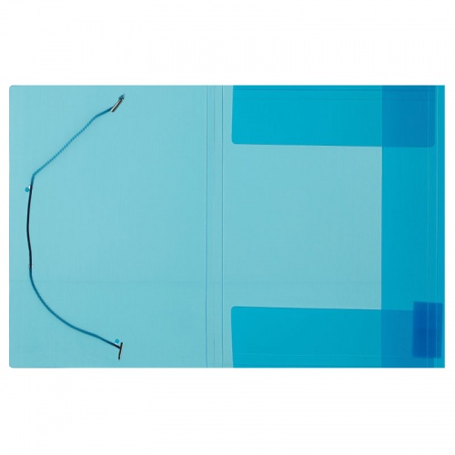 Папка-конверт на резинках Attache А5, синий фото 2