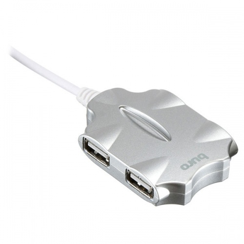 Разветвитель USB 2.0 Buro BU-HUB4-0.5-U2.0-Candy Silver фото 2