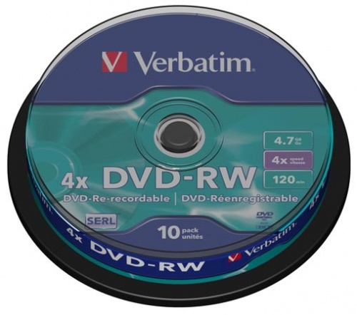 DVD-RW Verbatim SERL (cake box, 10)